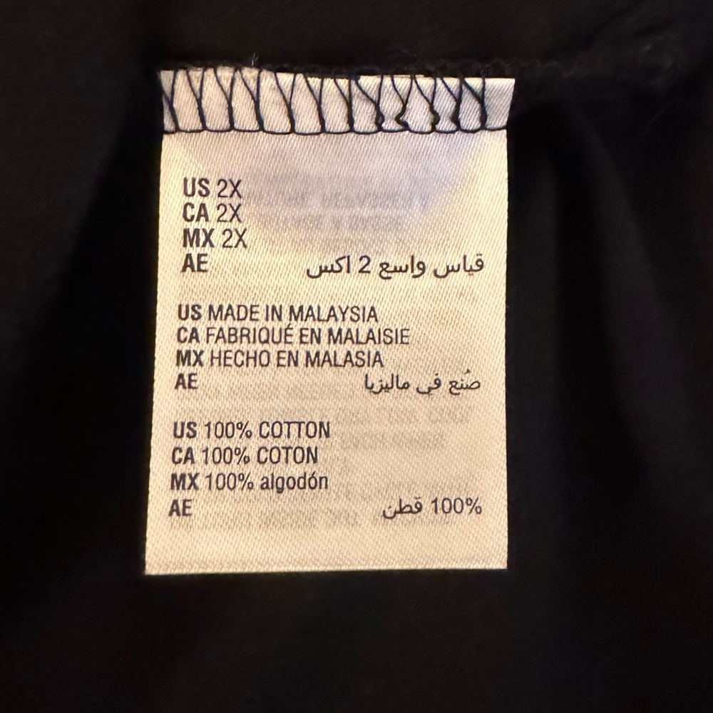 Karen Scott 3/4-Sleeve Embellished Boat Neck Tunic Top Size 2X NWT Black - Picture 10 of 13